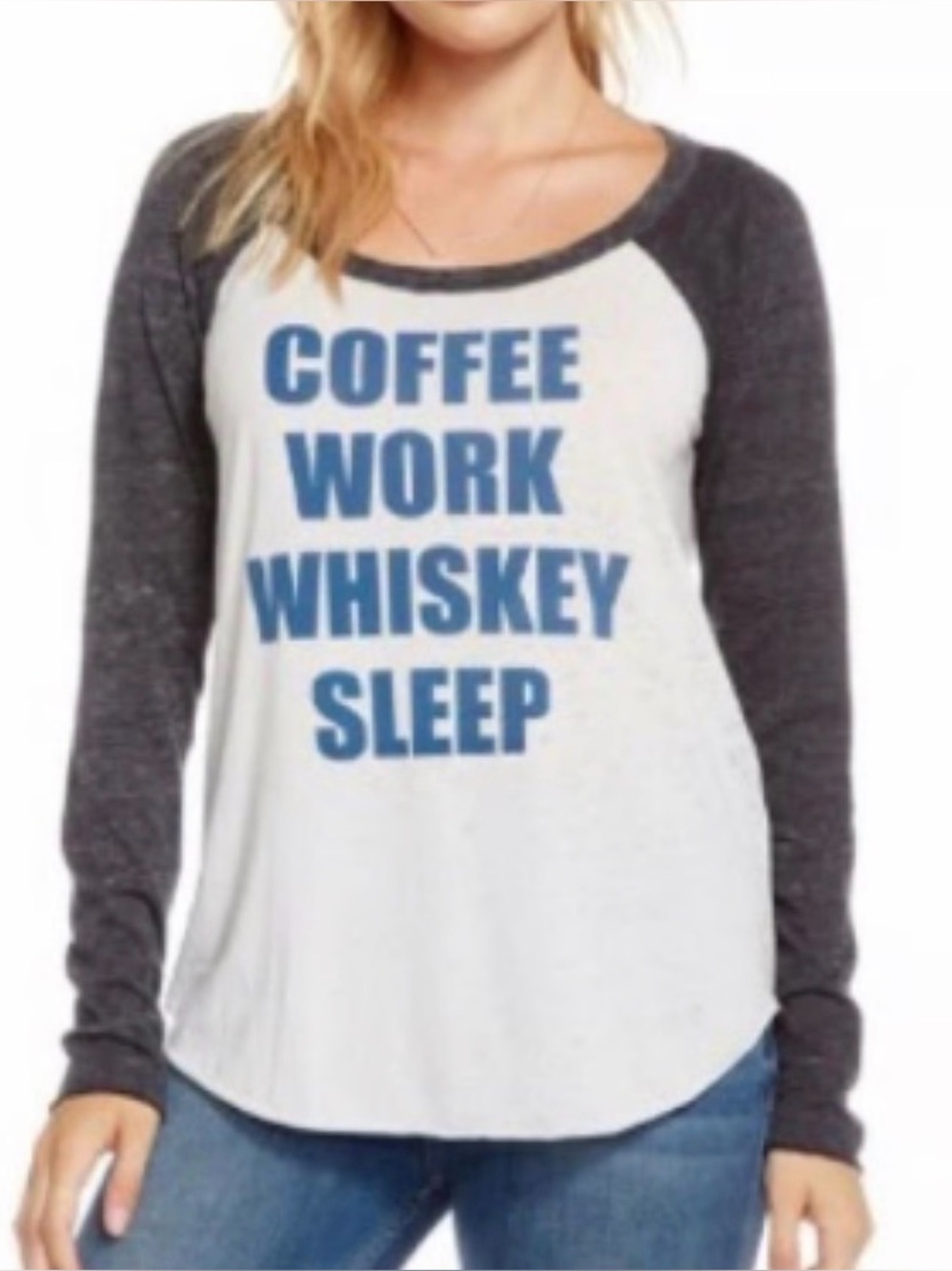 Chaser "Coffee Work Whiskey Sleep" Top